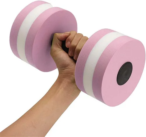 Vista 3 de Mancuernas de ejercicio acuático, 2 mancuernas de espuma para ejercicio acuático, juego de mancuernas de espuma de agua resistente a la piscina