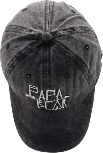 Vista 4 de MANMESH HATT Funny Dad Hats for Men, Papa Bear Gifts, Vintage Washed Distressed Embroidered Daddy Baseball Cap