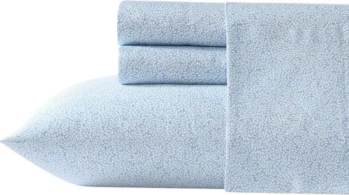 Vista 26 de Laura Ashley - Juego de sábanas individuales con sábana bajera y funda de Bettinas Blooms Rojo