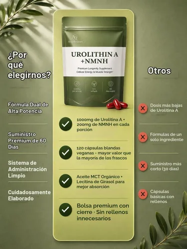 Vista 6 de Urolitina Un suplemento NMNH para el envejecimiento mitocondrial, saludable