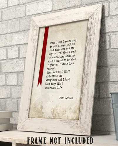 Vista 7 de AMERICAN LUXURY GIFTS I Want To Be Happy Lyrics - Arte de pared con música inspiradora, decoración de pared, estudio, hogar, oficina, impresión sin