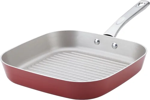 Vista 10 de Ayesha Curry Home Collection - Sartén cuadrada antiadherente para parrilla, 11.25 pulgadas, azúcar morena Azúcar Moreno