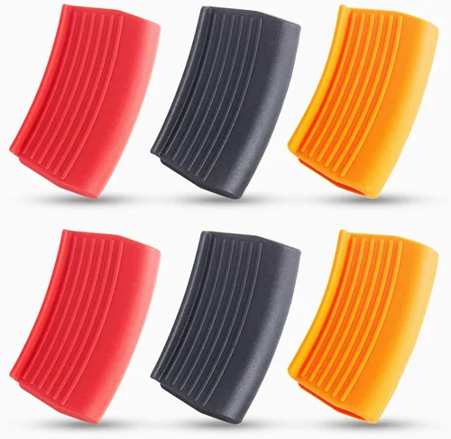 Vista 2 de 6 soportes de silicona para mango caliente, cubierta para ollas, funda antideslizante para ollas, resistente al calor, mango para utensilios