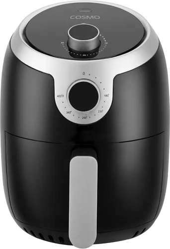 Vista 6 de COSMO COS-23AFAKB Freidora de Aire Eléctrica Pequeña de 2.3 Cuartos con Control de Temperatura, Temporizador, Apagado Automático, Bandeja de Freír
