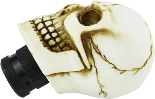 Vista 5 de Palanca de cambios con forma de calavera para palanca de cambios de velocidad, ajuste universal para la mayoría de los coches