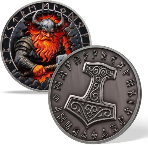 Vista 9 de AtSKnSK Moneda vikinga (magia de Odín)