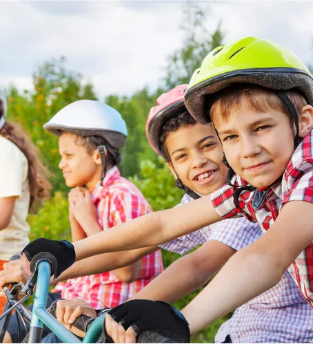 Vista 2 de Boao 3 pares de guantes de medio dedo para niños guantes de deporte antideslizantes de gel para niños Ciclismo de montar en bicicleta azul gris