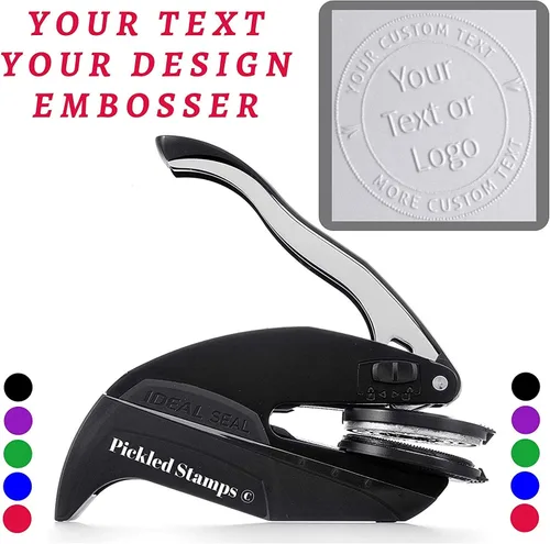 Vista 8 de Sello en relieve con logotipo personalizado, sello de su propio diseño personalizado 1 x 5/8