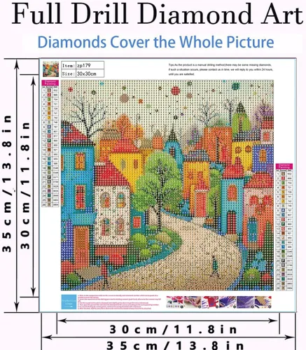Vista 2 de YPF Paquete de 4 kits de pintura de diamantes para adultos, pintura de diamantes de dibujos animados, manualidades, kits de arte de diamantes 5D