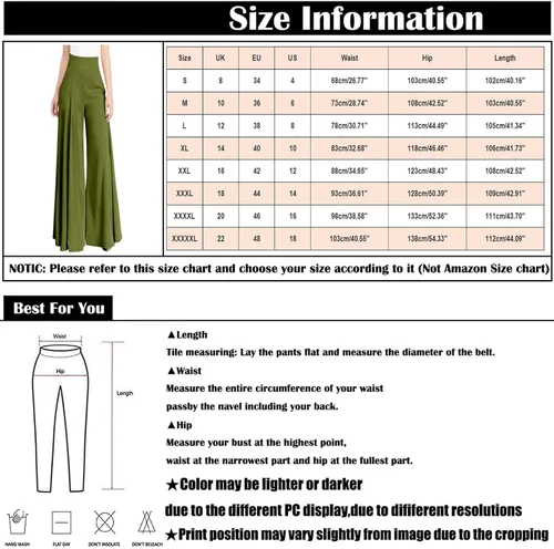 Vista 5 de HJYUZP Sweat Pants for Womens Womens Wide Leg High Waist Wide Leg Pants Casual Pants Comfy Pockets Pants for Women Trendy