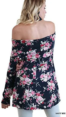 Vista 4 de Umgee - Camiseta de túnica con hombros descubiertos para mujer