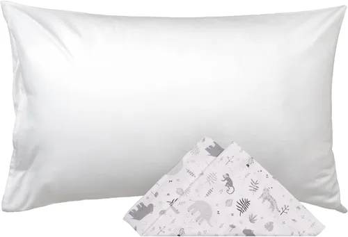 Vista 10 de WeeSprout - Almohada para niños pequeños - Funda y cubierta de algodón orgánico, almohada para niños pequeños para dormir y viajar, relleno