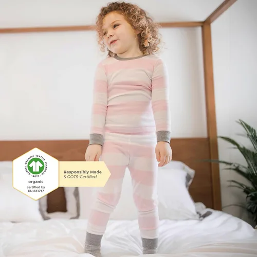 Vista 5 de Burt's Bees Baby - Pijama para bebé niña, con camiseta y pantalón, conjunto de 2 piezas, 100 % algodón orgánico