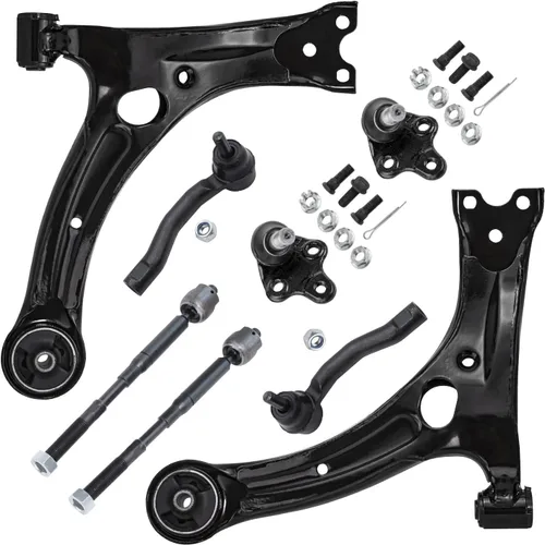 Vista 432 de Detroit Axle - Kit de brazos de control de extremo de 8 piezas para Toyota 2001-2003 Highlander 2002-2003 Camry Lexus ES300, 2 conjuntos de brazos