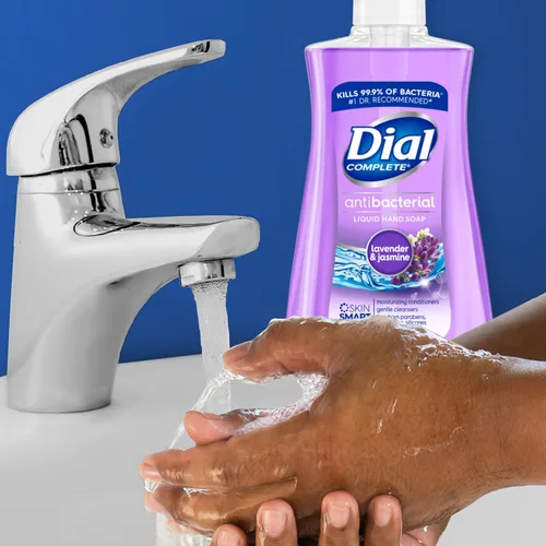 Vista 7 de Jabón líquido antibacterial para manos Dial, de áloe, de 7.5 oz
