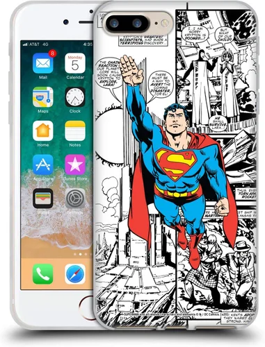 Vista 32 de Head Case Designs Funda de gel con licencia oficial de Superman DC Comics Collage Comicbook Art [protección de grado militar] compatible con Apple