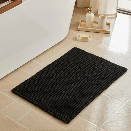 Vista 93 de Triohero Tapete de baño con diseño de gofre, tapete de baño pequeño y bohemio, antideslizante, lavable, ultra suave, súper absorbente, de secado