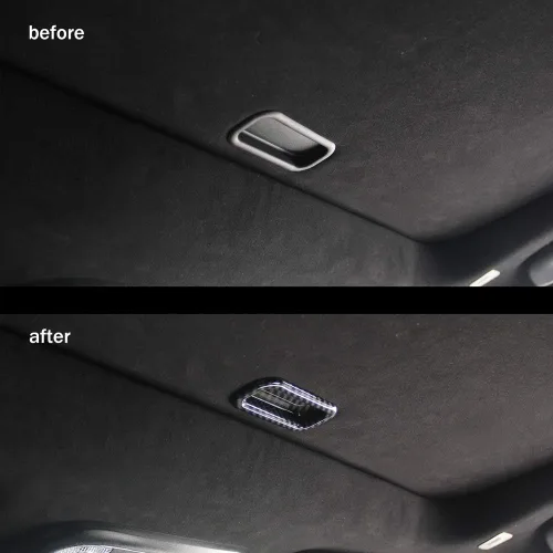 Vista 3 de Crosselec Cubierta de mango de techo solar de fibra de carbono para Dodge Charger 2011-2021