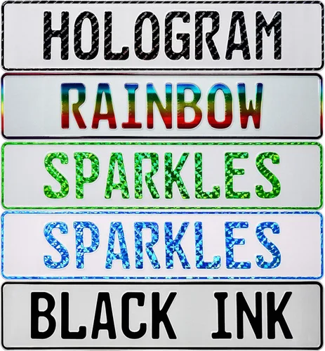 Vista 4 de Placa de matrícula personalizada de Gran Bretaña (placa + marco)