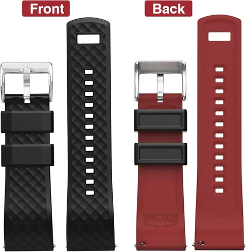 Vista 3 de Ritche Correa de silicona de liberación rápida para hombre Omega x Swatch compatible con Speedmaster, Seamaster, Railmaster, Misión a la Luna