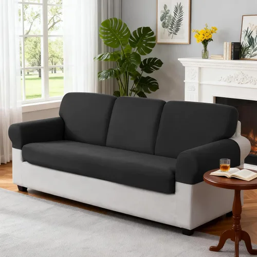 Vista 7 de TAOCOCO Fundas de cojín para sofá mediano 1 pieza, fundas elásticas para sofá de 2 plazas, fundas de sofá suaves lavables para proteger muebles