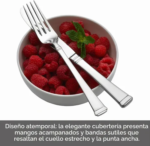 Vista 5 de Mikasa, servicio de cubiertos Harmony para 4, juego de 20 piezas, juego de cubiertos de acero inoxidable 18/10
