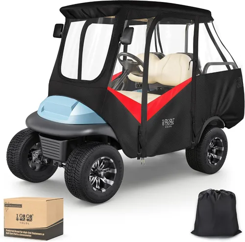 Vista 10 de 10L0L Carcasa para carrito de golf para 4 pasajeros para Club Car Precedent de 57 pulgadas, cubierta de lluvia transparente impermeable 600D