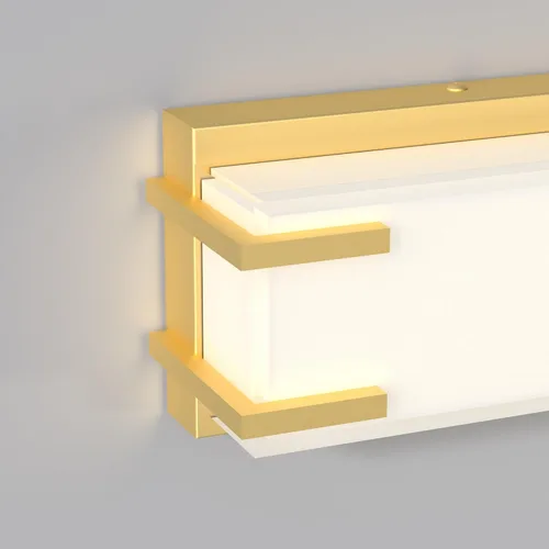 Vista 3 de Lámparas LED para baño sobre espejo, luz de tocador de 16 pulgadas con pantalla blanca lechosa, luz diurna 4000K, acabado cromado, barra de baño