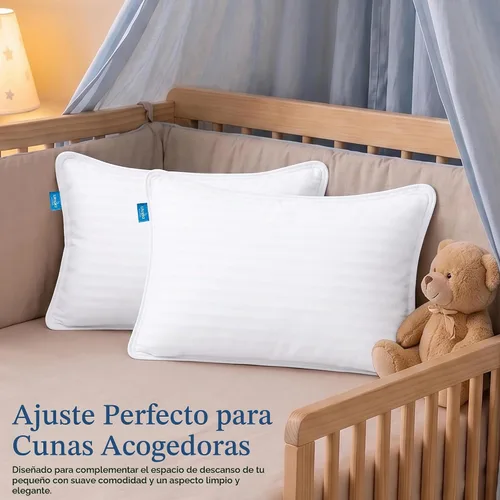 Vista 9 de Utopia Bedding Almohada juvenil (blanco, paquete de 2), almohada infantil de 16 x 22 pulgadas para dormir, funda de mezcla de algodón suave