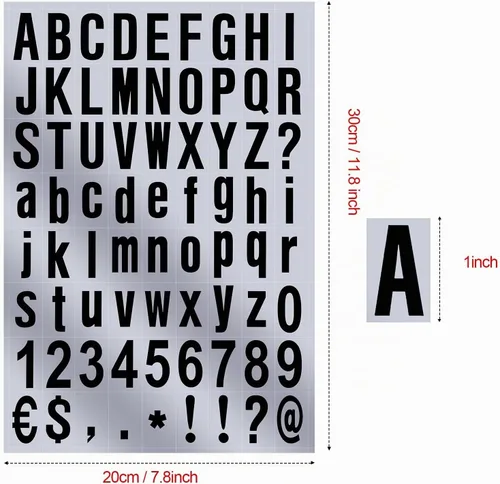 Vista 3 de Zonon 8 hojas de pegatinas de números para buzón, kit de letras y números de vinilo autoadhesivo para buzón, letreros, ventana, puerta, automóviles