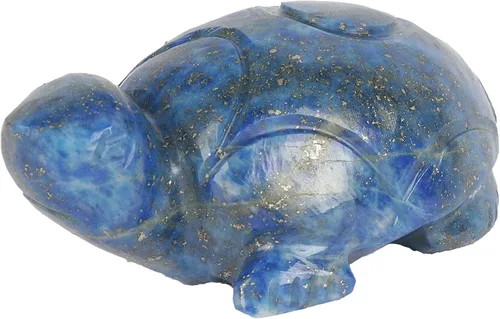 Vista 2 de GEMHUB Estatua de tortuga de lapislázuli tallada a mano aprox. 374.00 quilates, Gema, Lapislázuli natural