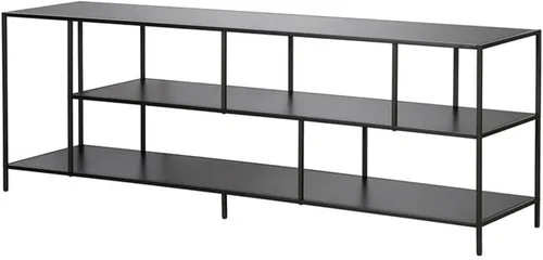 Vista 3 de Pemberly Row Moderno soporte de TV de madera/metal para televisores de hasta 70" en negro