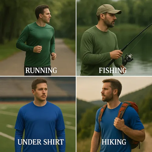 Vista 7 de Opna - Camisetas de manga larga deportivas absorbentes de humedad para hombre