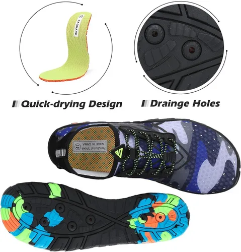 Vista 5 de Mishansha - Zapatos de agua para hombres y mujeres, secado rápido, para natación, buceo, surf, deportes acuáticos, piscina, playa, senderismo, yoga.