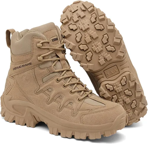Vista 8 de Men's Military Tactical Boot Lightweight Comfortable Boots Motorcycle Combat Hiking Boots Hiking Boots Hiking Shoes