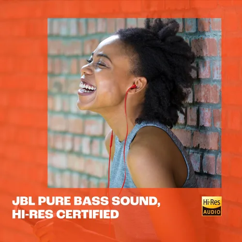 Vista 6 de JBL Tune 310C - Auriculares intraurales con cable de alta resolución, cable plano sin enredos, control remoto de 3 botones con micrófono (negro)