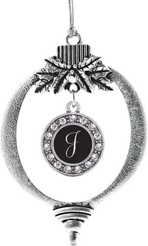 Vista 679 de Inspired Silver - Adorno de cromosoma 21 con dije de círculo de plata con joyas de circonita cúbica