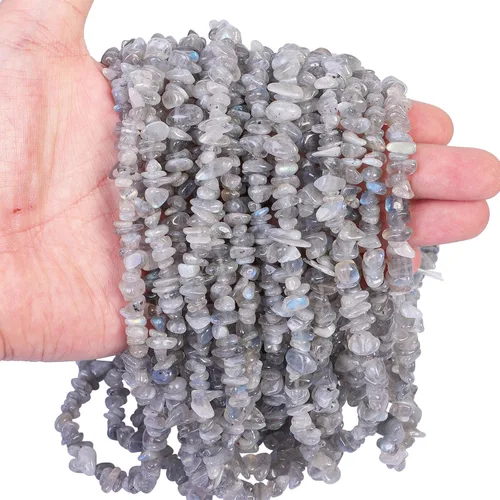 Vista 3 de Cuentas de ágata india de 0.197-0.315 in para la fabricación de joyas, cristal curativo de forma irregular, suministro de cuentas sueltas, paquete