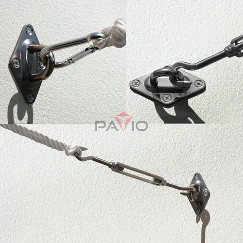 Vista 5 de Patio Paradise - Kit de accesorios de toldo resistente para instalación de toldo cuadrado y rectangular, 6 pulgadas