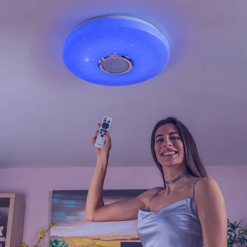 Vista 3 de Lámpara LED de Techo con Altavoz Lumavox InnovaGoods