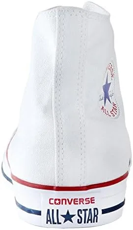 Vista 4 de Converse - Tenis Chuck Taylor All Star de cuero de alta calidad, de tobillo alto, para niño, blanco (Optical White)