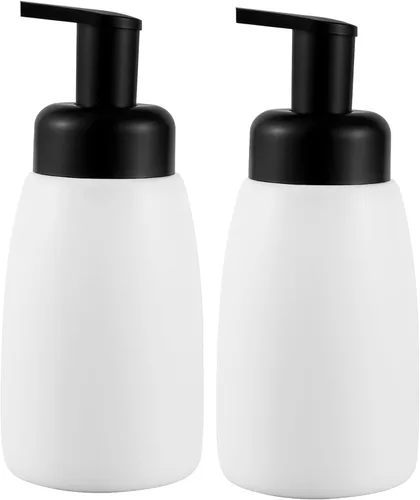 Vista 12 de Dispensador de jabón de manos espumoso, tarro de cerámica, dispensador de jabón para platos de baño y cocina, botella de líquido para champú, gel