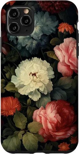 Vista 13 de Vintage Dark Flower Pattern Moody Floral Case for iPhone 16