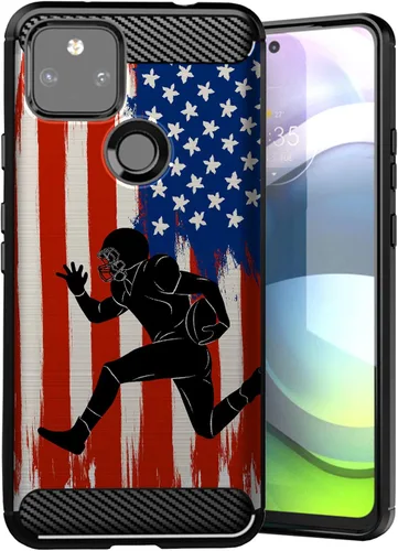 Vista 15 de CasesOnDeck - Funda compatible con Google Pixel 5A (2021) / Pixel 5A 5G, funda delgada de fibra de carbono TPU para acentuar arañazos y caídas, tema