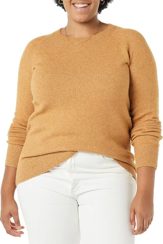 Vista 3 de Tienda Essentials - Suéter de mangas largas, cuello redondo y de ajuste clásico para mujer, suave al tacto
