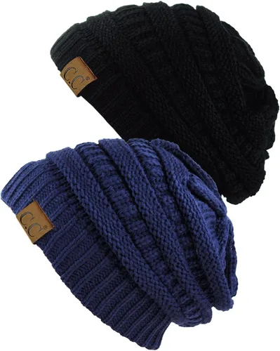 Vista 23 de Gorro a la moda de tejido suave abultado, cálido y elástico de C.C