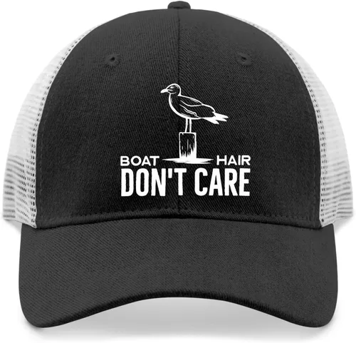 Vista 9 de devor Cap Boat Hair Don't Care Baseball Cap for Men Graphic Denim Dad Hat Adjustable