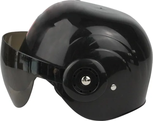 Vista 3 de Accesorio básico para disfraz de casco de piloto de caza negro para niños, Negro