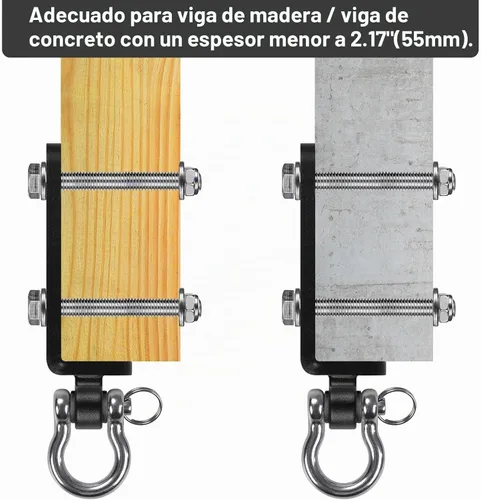 Vista 6 de Kipika Colgador de pared para bolsa pesada, soporte giratorio para bolsa de boxeo resistente para gimnasio en casa, longitud ajustable para bolsa