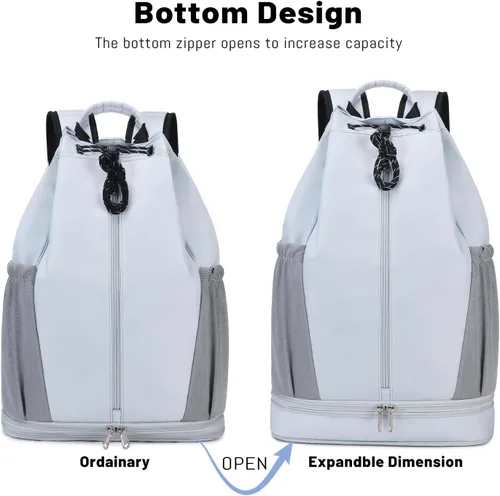 Vista 7 de mygreen Mochila con cordón para gimnasio con compartimento para zapatos